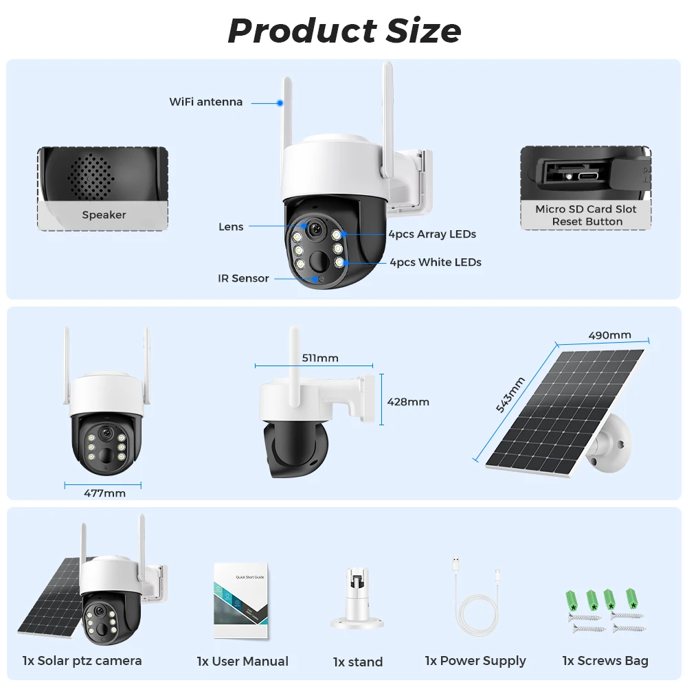 PTZ Wi-Fi Solar Camera - Connect Edges Solutions